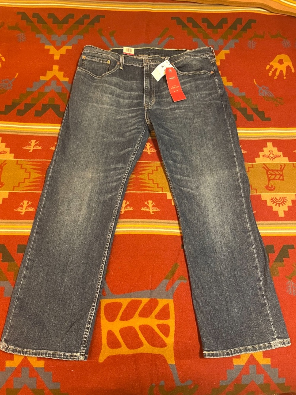 NWT Levis 559 Relaxed Fit Straight Jeans Medium Wash Stretch Denim Mens 38x30